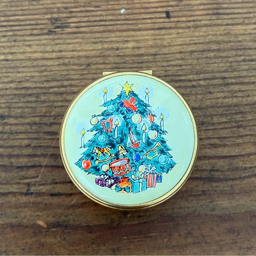 Eximious Enamel Christmas Tree Trinket Box
